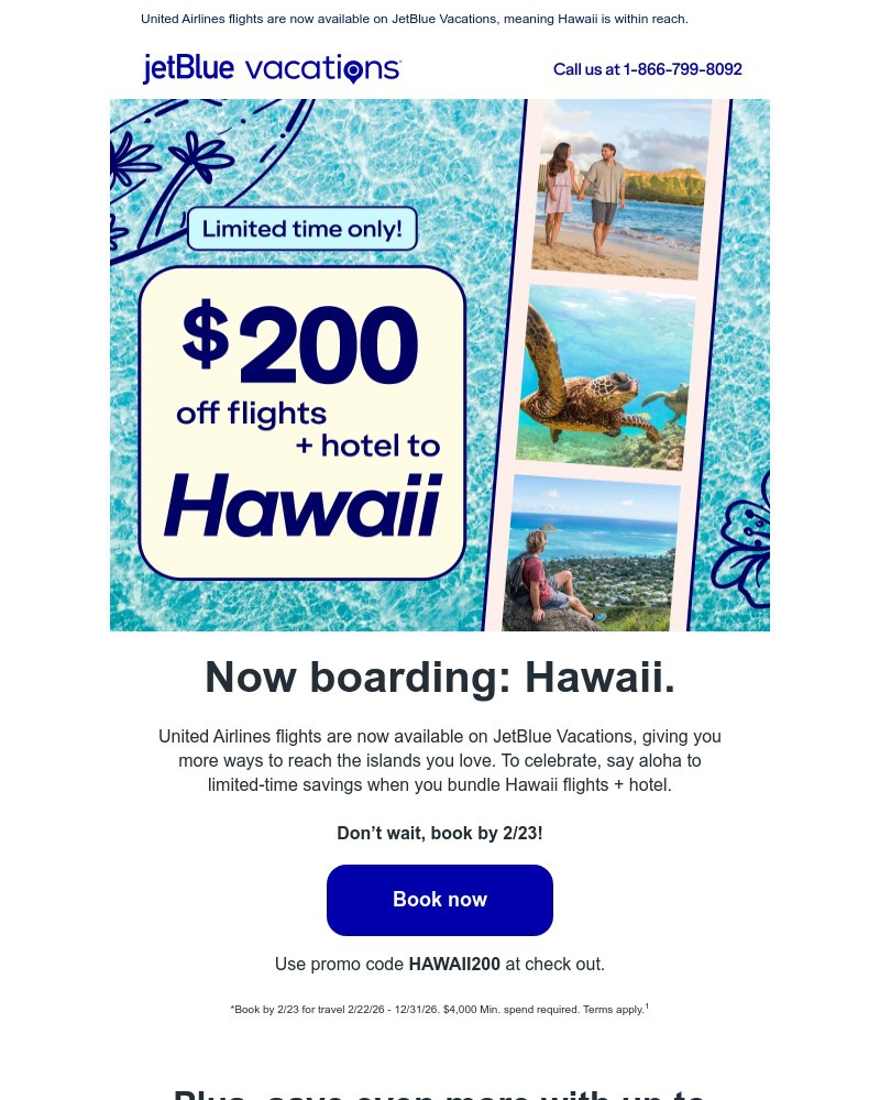 Screenshot of email sent to a JetBlue Registered user