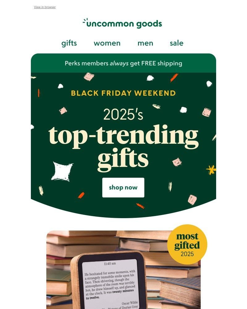 Screenshot of email with subject /media/emails/2025s-top-trending-gifts-5cf3ed-cropped-7ad9f30a.jpg