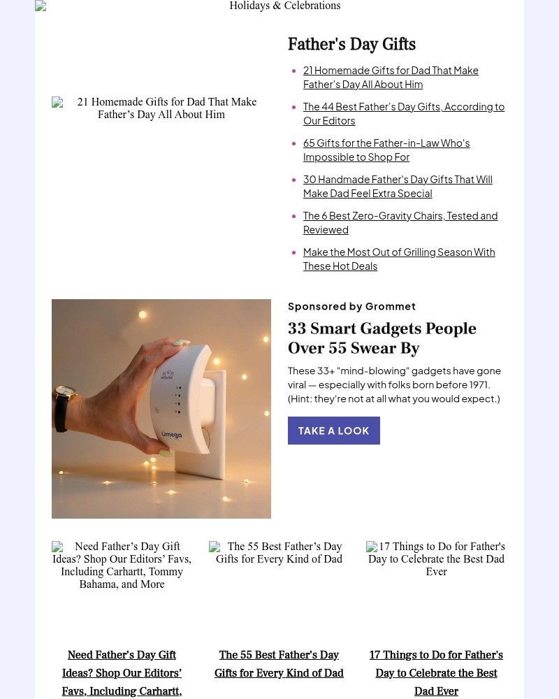 Screenshot of email sent to a Better Homes and Gardens Newsletter subscriber