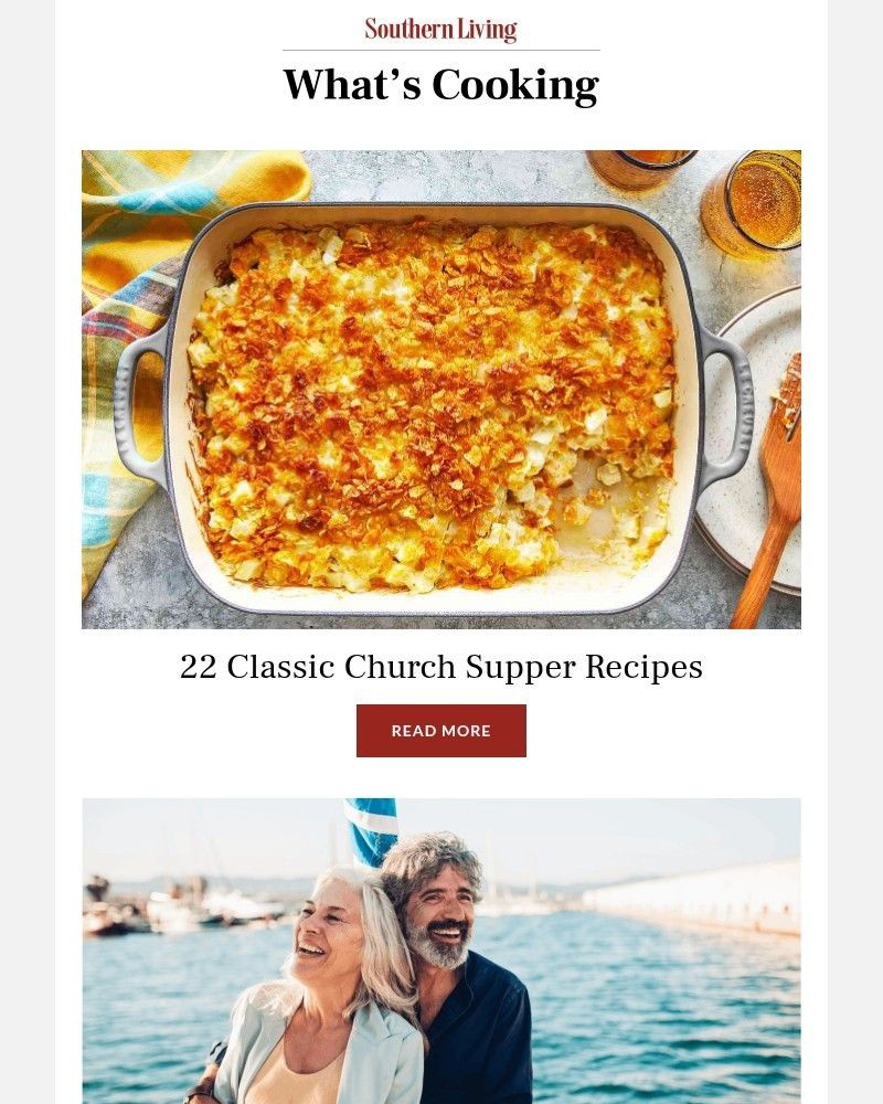 Screenshot of email sent to a Southern Living Newsletter subscriber