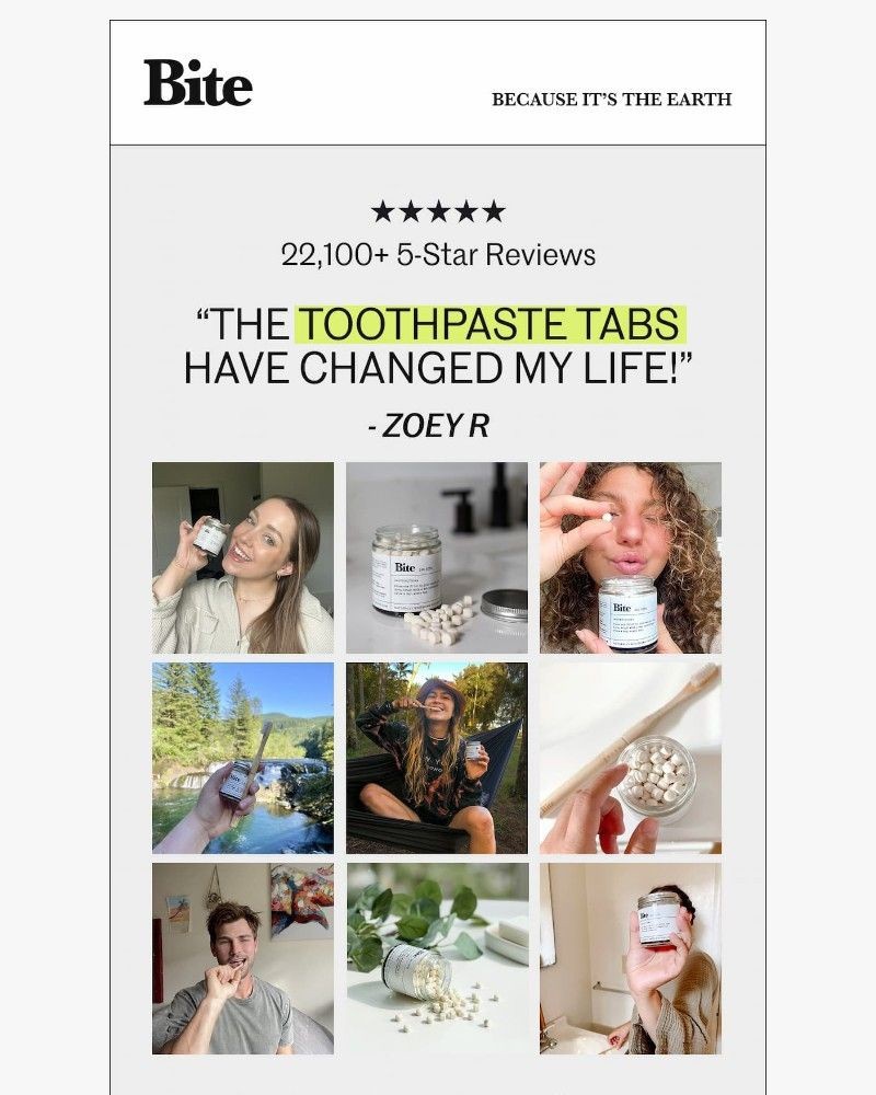 Screenshot of email sent to a Bite Course customer