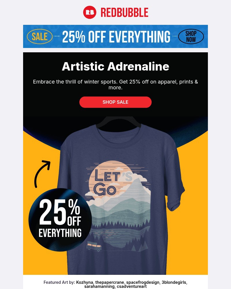 Screenshot of email with subject /media/emails/25-off-everything-classic-tees-stickers-cases-f9e2e3-cropped-c1938cb0.jpg