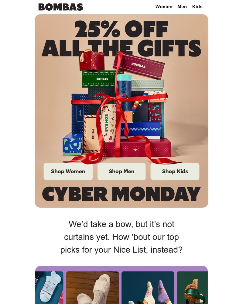 Screenshot of email with subject /media/emails/25-off-everything-cyber-monday-is-live-1c2636-cropped-70c29b69.jpg