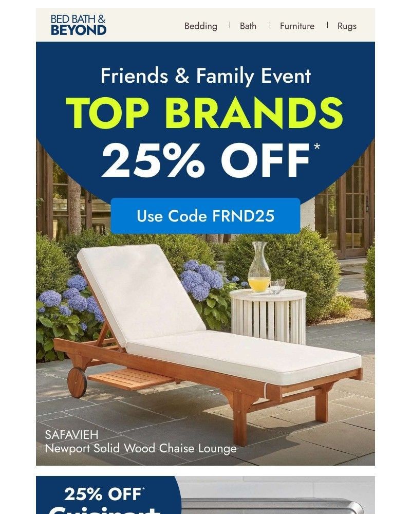 Screenshot of email sent to a Overstock Newsletter subscriber