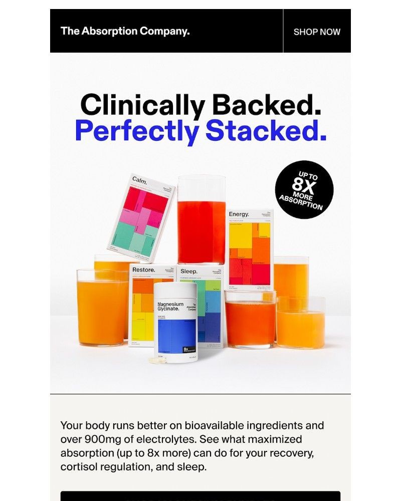 Screenshot of email sent to a The Absorption Company Newsletter subscriber