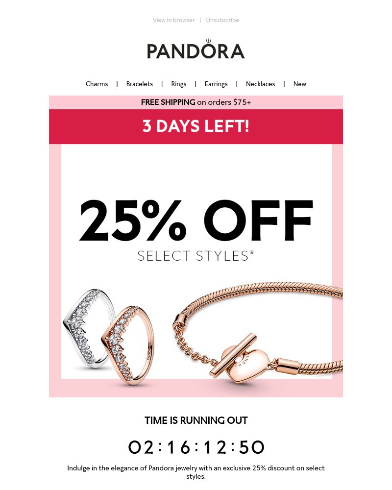 Screenshot of email with subject /media/emails/3-days-left-to-save-25-on-pandora-jewelry-ca51d4-cropped-0728c243.jpg
