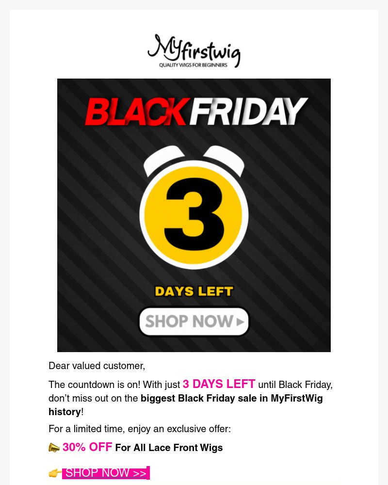 Screenshot of email with subject /media/emails/3-days-leftbiggest-sale-ever30-off-all-lace-front-wigs-cbe6ad-cropped-f9d6d512.jpg