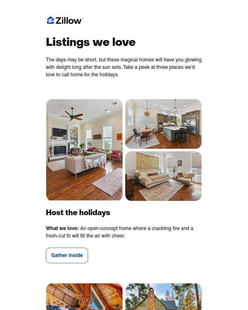 Screenshot of email sent to a Zillow Registered user