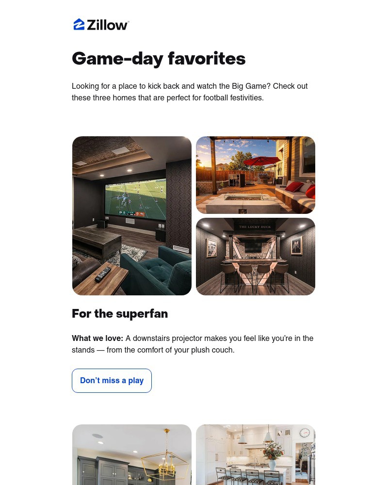 Screenshot of email sent to a Zillow Registered user