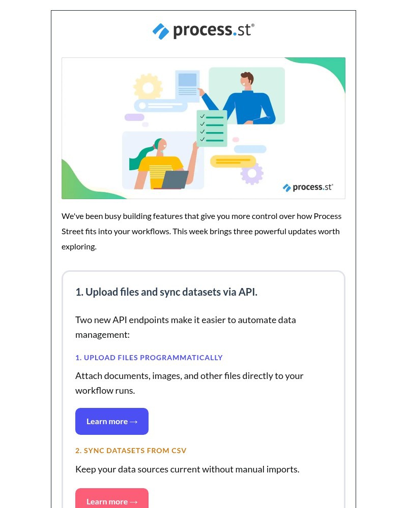 Screenshot of email sent to a Process Street Invited user