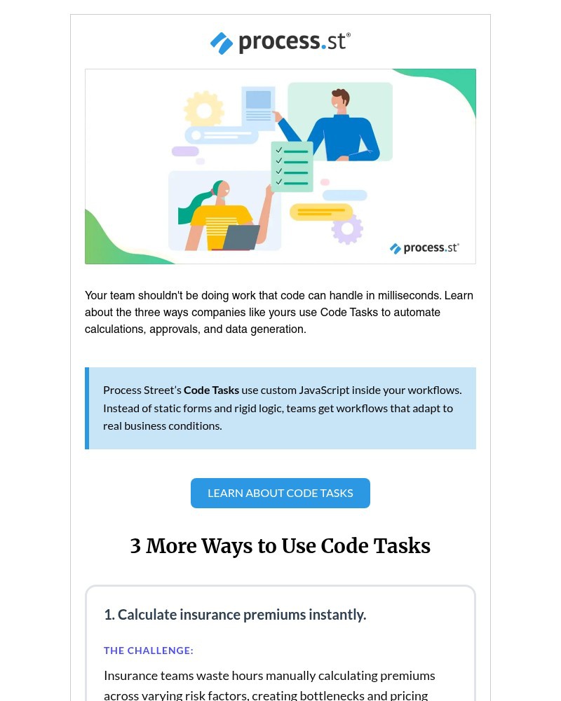 Screenshot of email sent to a Process Street Invited user