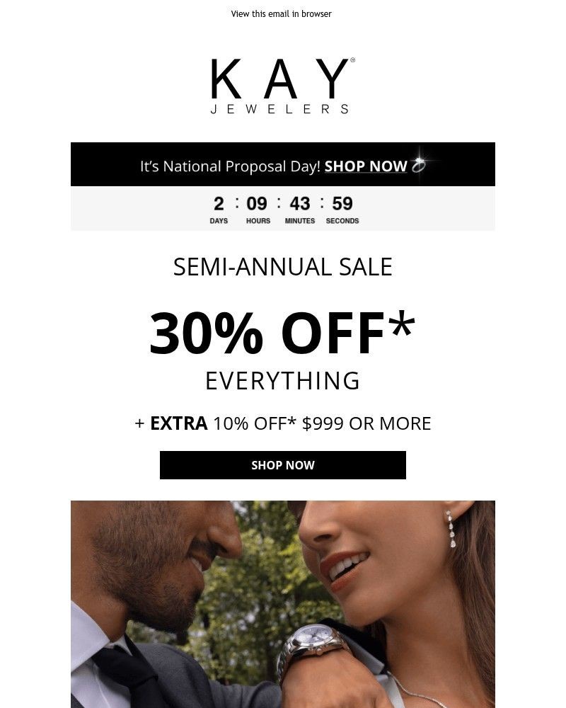 Screenshot of email sent to a Kay Newsletter subscriber