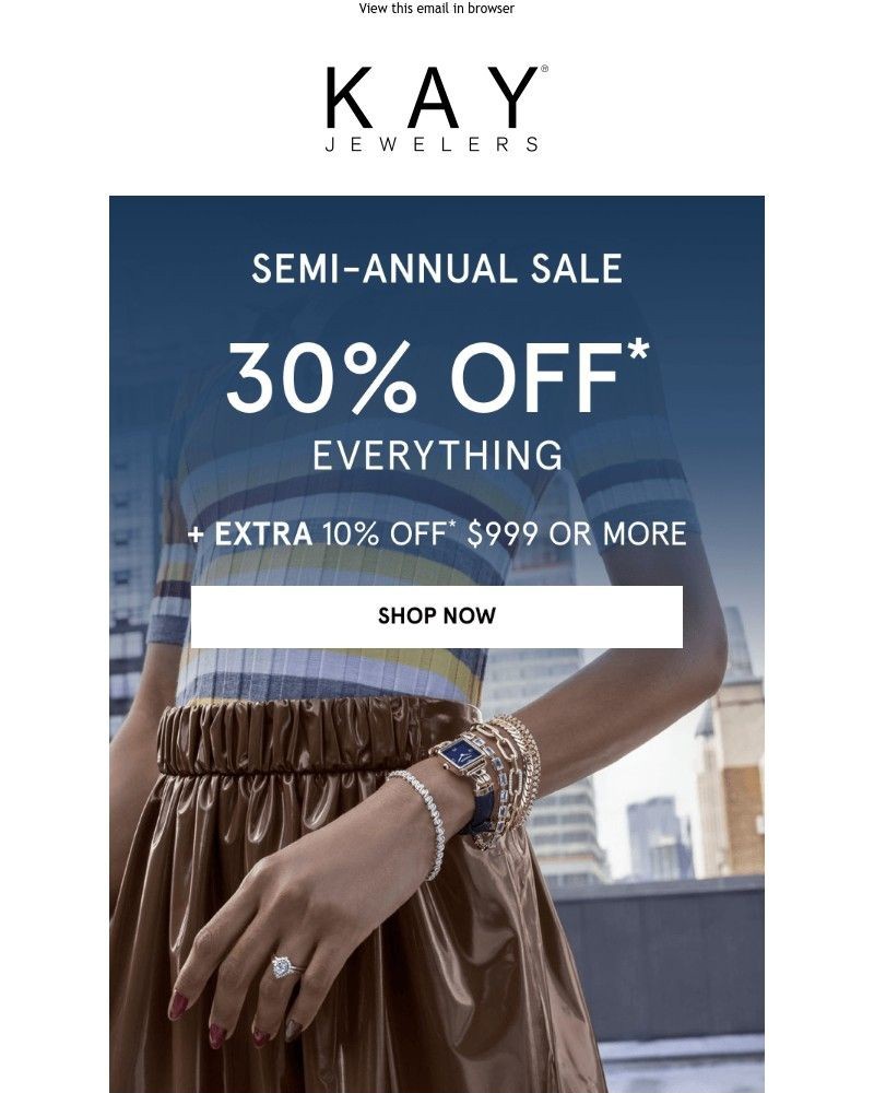 Screenshot of email sent to a Kay Newsletter subscriber