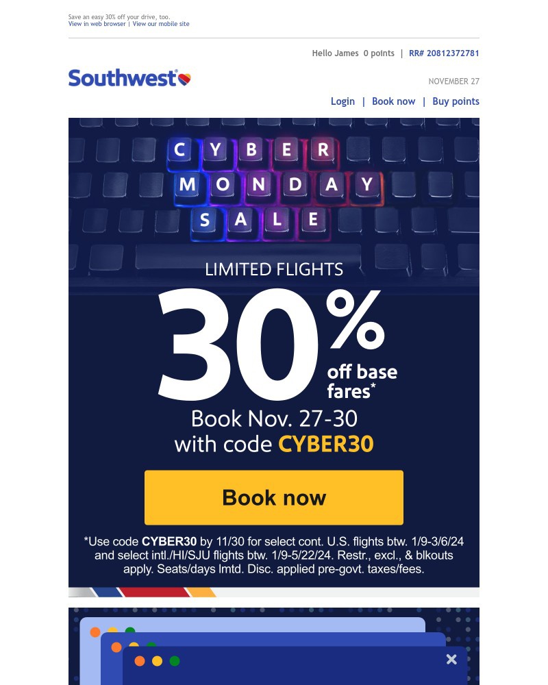 Screenshot of email with subject /media/emails/30-off-fares-for-our-cyber-monday-sale-for-real-life-people-23e2d1-cropped-b717c458.jpg