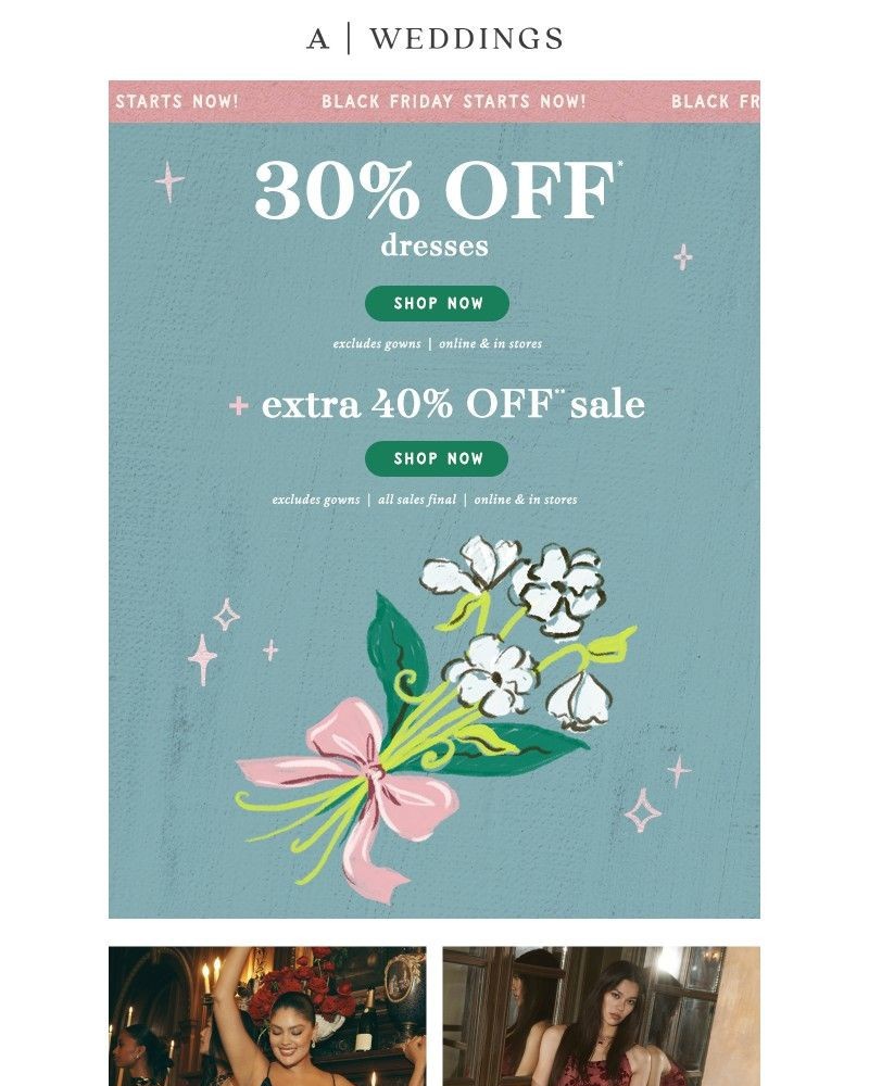 Screenshot of email sent to a Anthropologie Newsletter subscriber