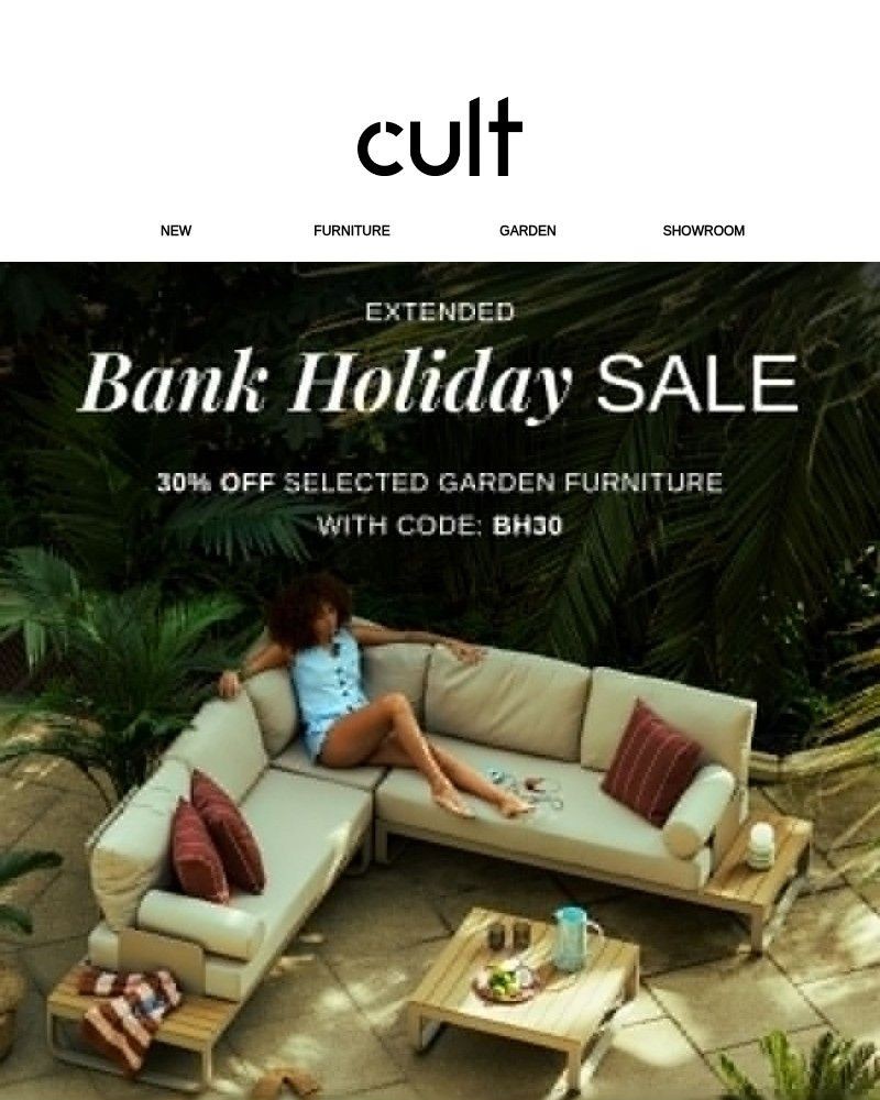 Screenshot of email sent to a Cult Furniture Cart abandoner