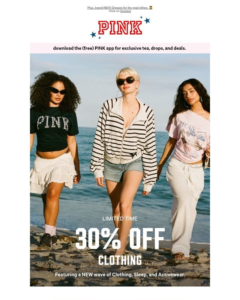 Screenshot of email sent to a Victoria's Secret Newsletter subscriber