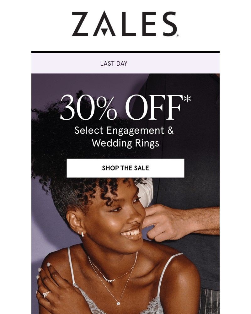 Screenshot of email sent to a Zales Newsletter subscriber