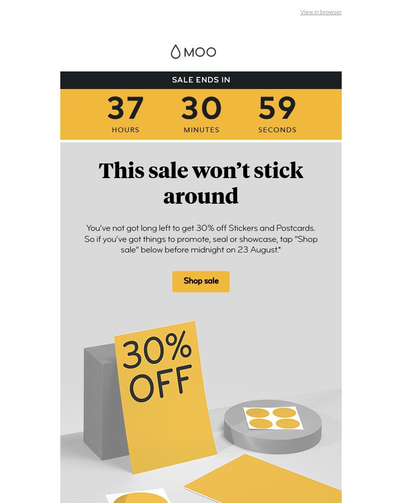 Screenshot of email with subject /media/emails/30-off-stickers-postcards-peels-off-soon-70dee6-cropped-7c78c8d5.jpg