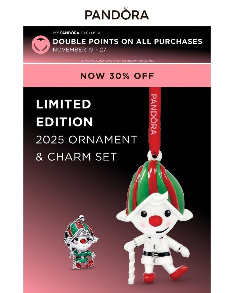 Screenshot of email sent to a Pandora Newsletter subscriber