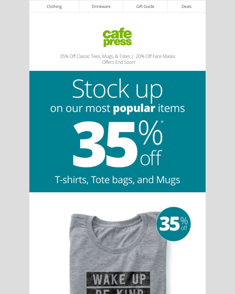 Screenshot of email with subject /media/emails/35-off-sale-classic-tees-mugs-totes-more-62c855-cropped-2545a042.jpg