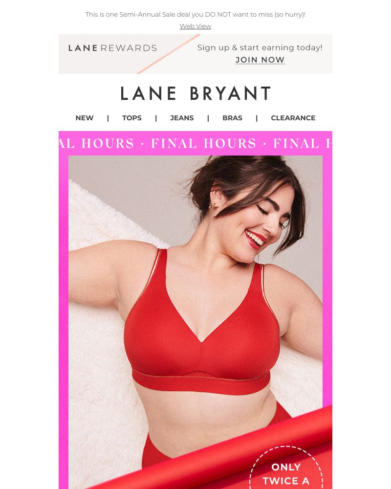 Lane Bryant - Bras are BOGO $20 for the The Perfect Bra Fit Event