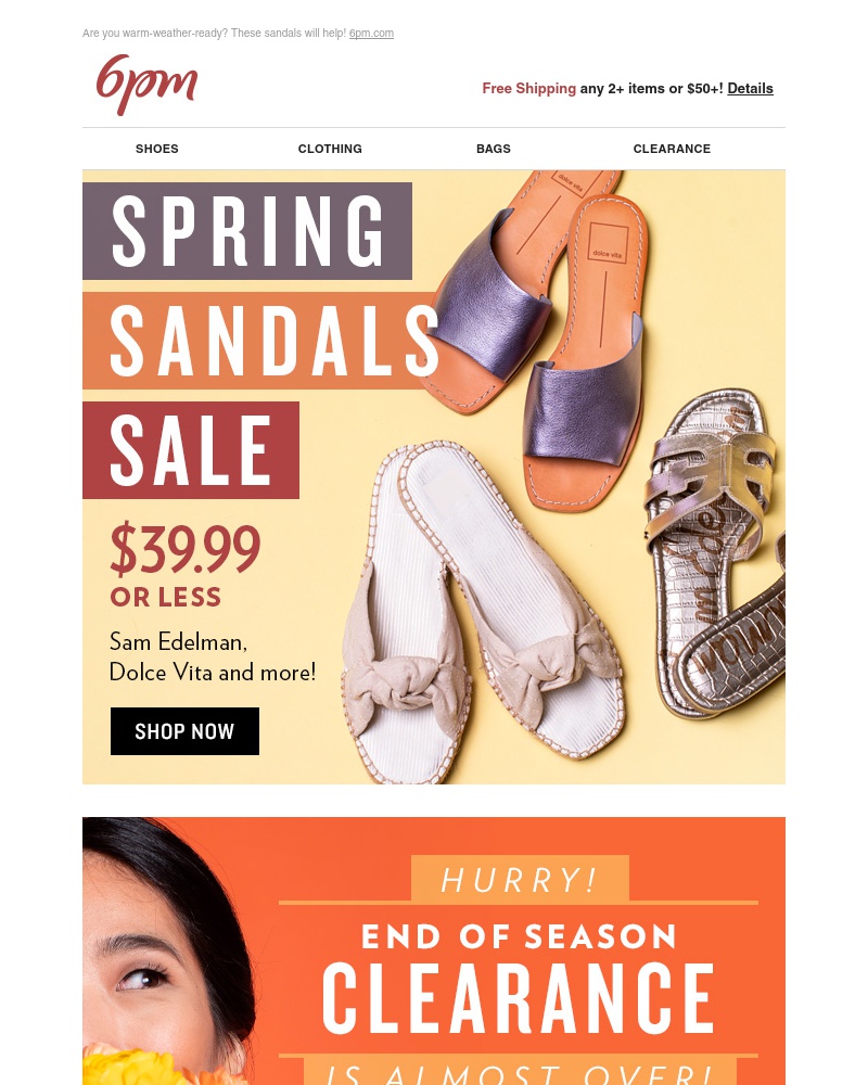 Screenshot of email with subject /media/emails/3999-or-less-spring-sandals-sale-cropped-4cc3a399.jpg