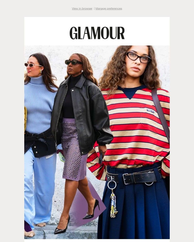 Screenshot of email sent to a Glamour Newsletter subscriber