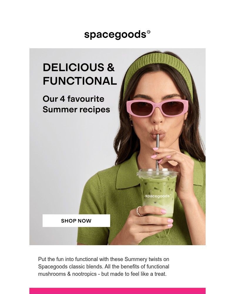 Screenshot of email sent to a Spacegoods Newsletter subscriber