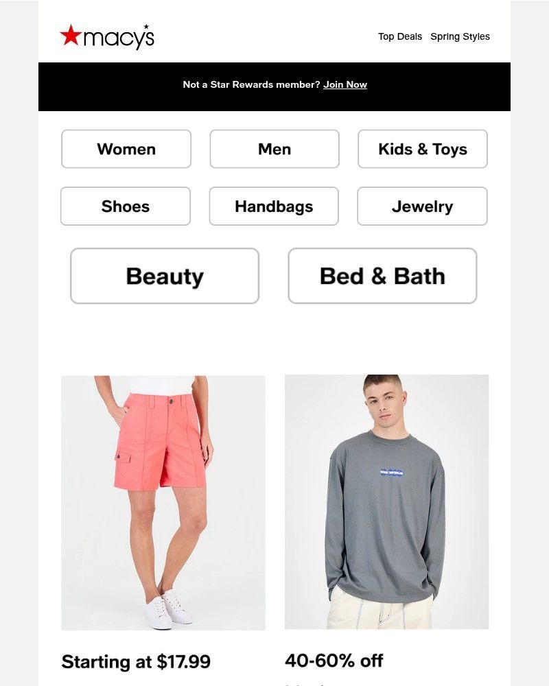 Screenshot of email sent to a Macy's Cart abandoner