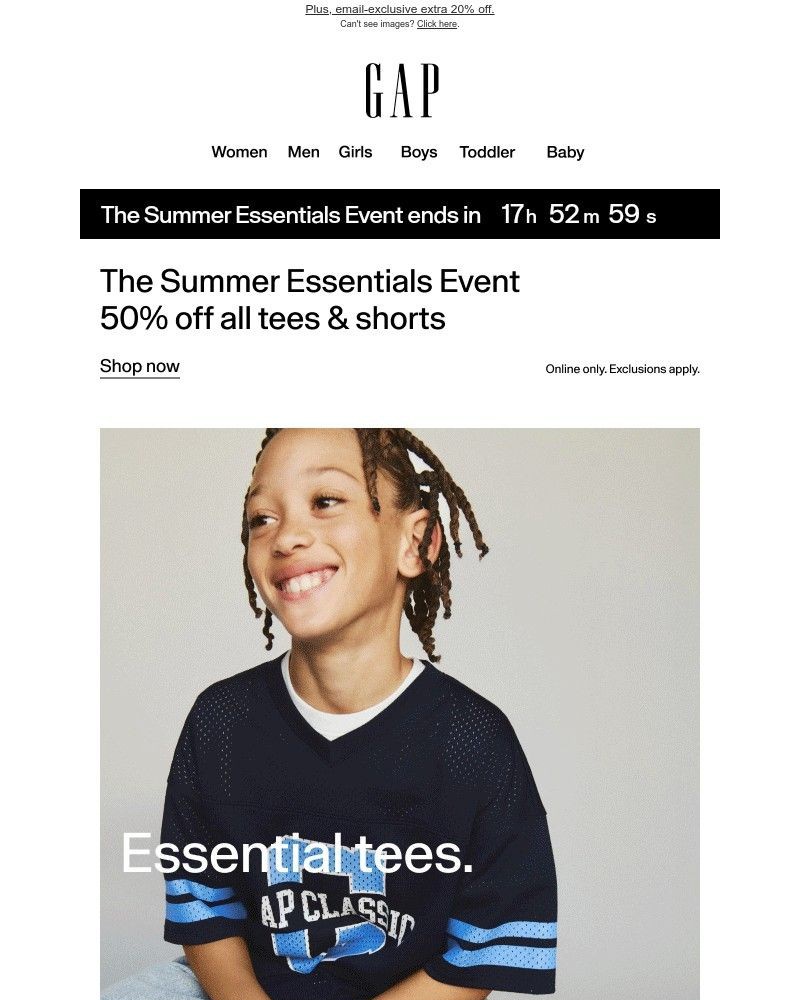 Screenshot of email with subject /media/emails/40-dresses-and-50-off-all-tees-shorts-is-almost-gone-d2e936-cropped-4f384b92.jpg