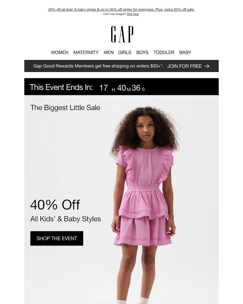 Screenshot of email with subject /media/emails/40-off-all-kids-baby-styles-50-off-sale-final-chance-2f5f12-cropped-85c1ef02.jpg