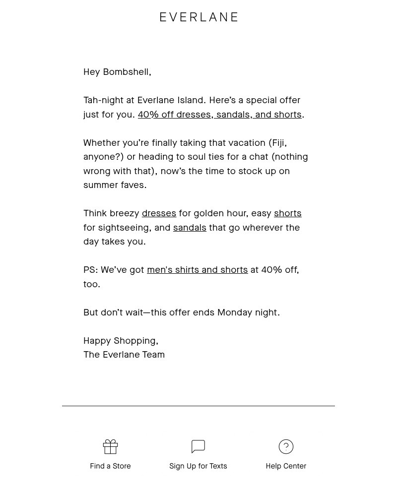 Screenshot of email with subject /media/emails/40-off-dresses-sandals-shorts-b5e468-cropped-c76f7e71.jpg
