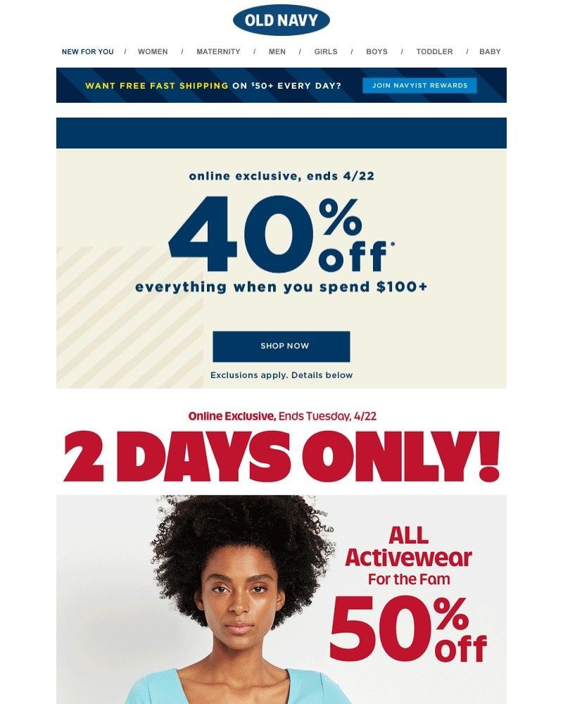Screenshot of email with subject /media/emails/40-off-everything-orders-100-and-50-off-all-activewear-is-happening-now-0d2b8a-cr_NtELwbd.jpg