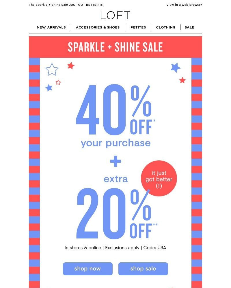 Screenshot of email with subject /media/emails/40-off-extra-20-off-starts-now-e24f38-cropped-b127f94e.jpg