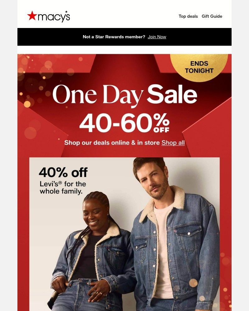Screenshot of email with subject /media/emails/40-off-levis-one-day-sale-ends-tonight-4dc9e3-cropped-46e7c07c.jpg