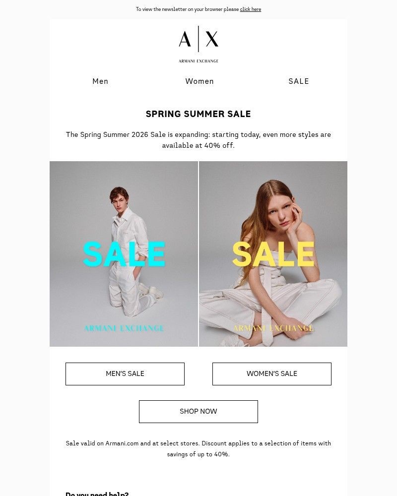Screenshot of email with subject /media/emails/40-off-new-styles-added-19a210-cropped-f4d0d19e.jpg