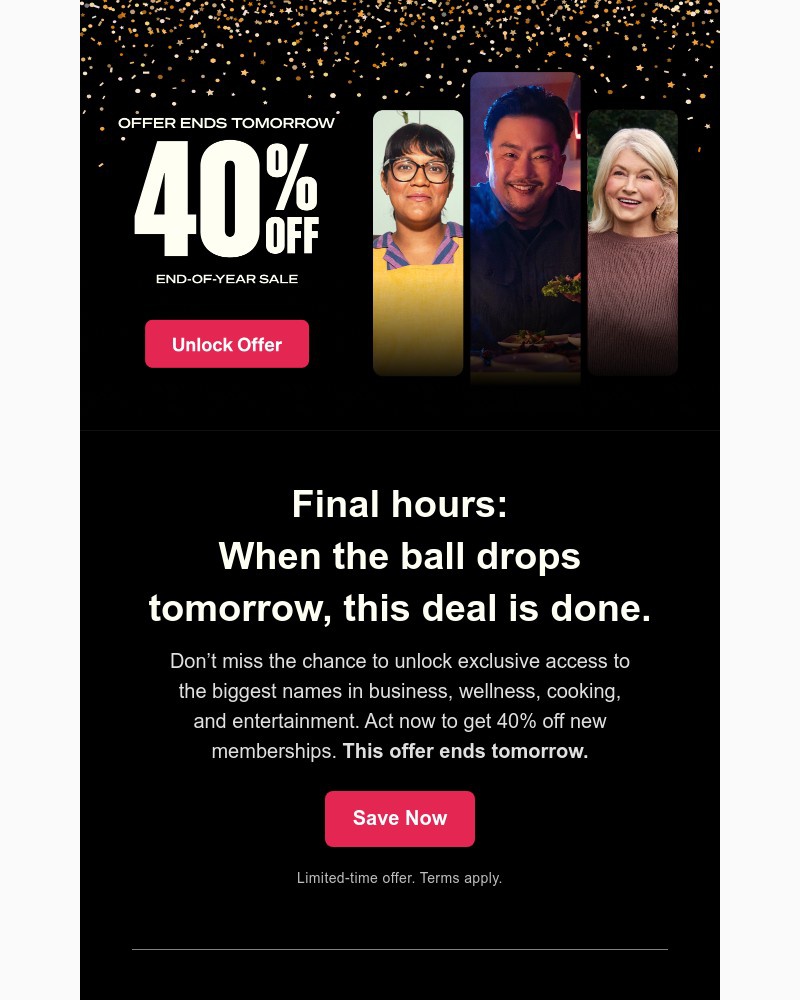 Screenshot of email with subject /media/emails/40-off-sale-ends-tomorrow-e32666-cropped-39b1da49.jpg