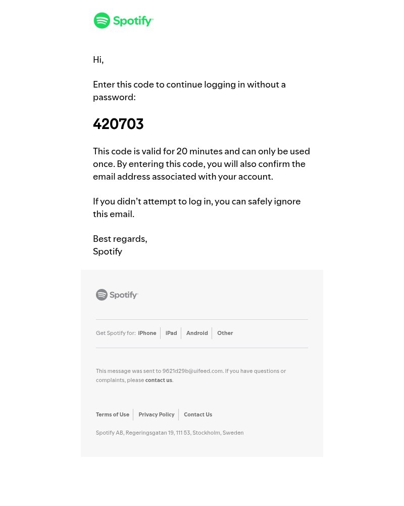 Screenshot of email with subject /media/emails/420703-your-spotify-login-code-cbe2ca-cropped-4da4712d.jpg