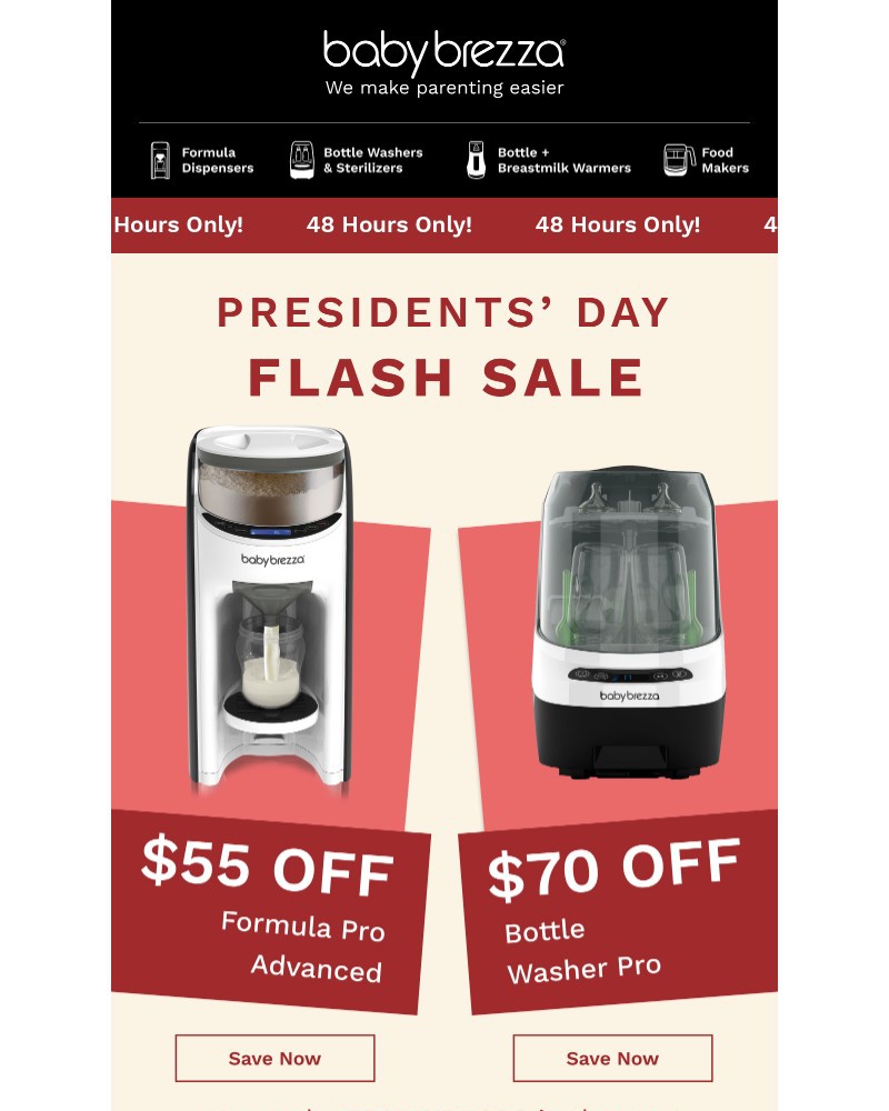 Screenshot of email sent to a Baby Brezza Newsletter subscriber