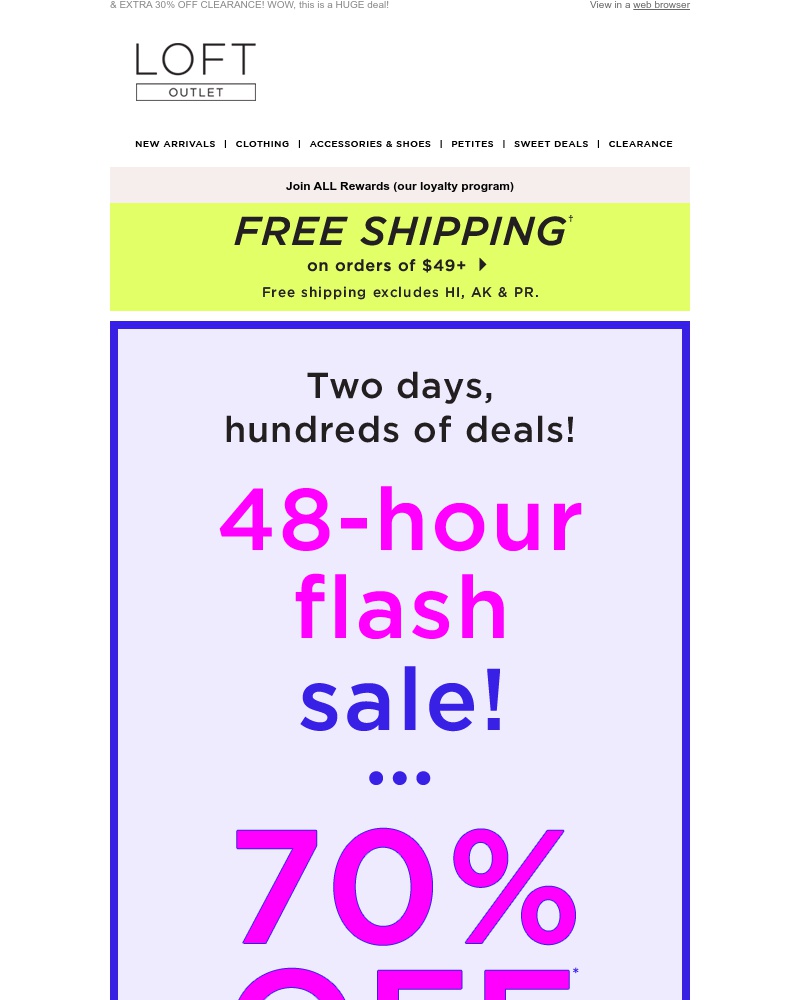 Screenshot of email with subject /media/emails/48-hour-flash-sale-70-off-10-off-100-or-more-a41ada-cropped-b3722836.jpg