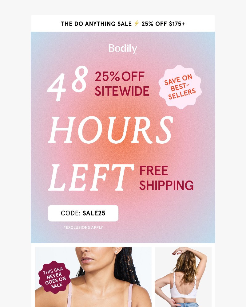 Screenshot of email with subject /media/emails/48-hours-left-25-off-sitewide-cdbff6-cropped-14c6663c.jpg