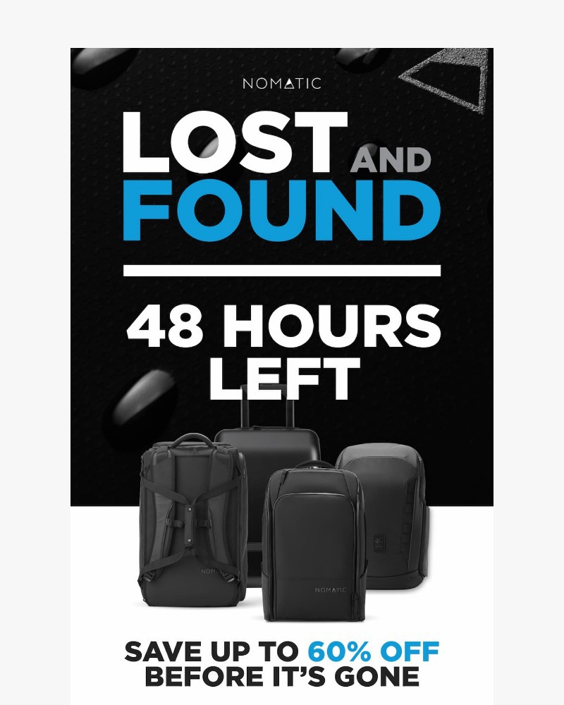 Screenshot of email with subject /media/emails/48-hours-left-lost-found-sale-ends-soon-d8a0cb-cropped-c5cbf49b.jpg