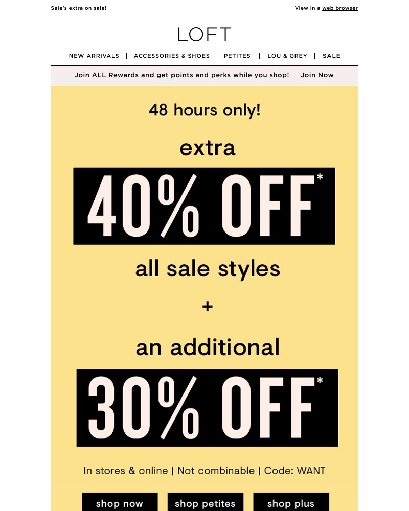 Screenshot of email with subject /media/emails/48-hours-only-40-off-extra-30-off-sale-ce71eb-cropped-41c55e7b.jpg