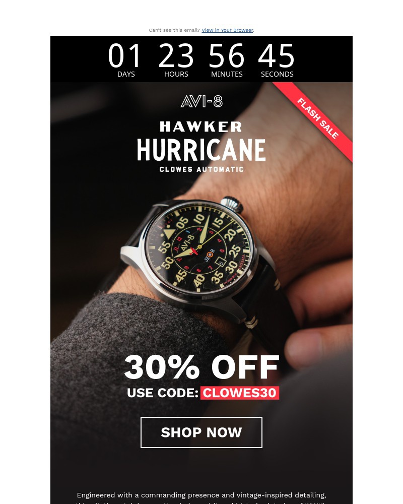 Screenshot of email with subject /media/emails/48-hours-only-a-tribute-in-time-on-sale-now-e1e861-cropped-f25c5ae9.jpg
