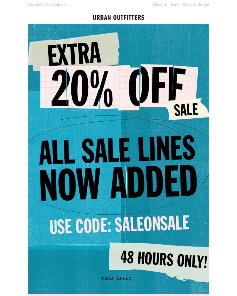 Screenshot of email with subject /media/emails/48-hours-only-extra-20-off-all-sale-6ef0f0-cropped-5ea52340.jpg
