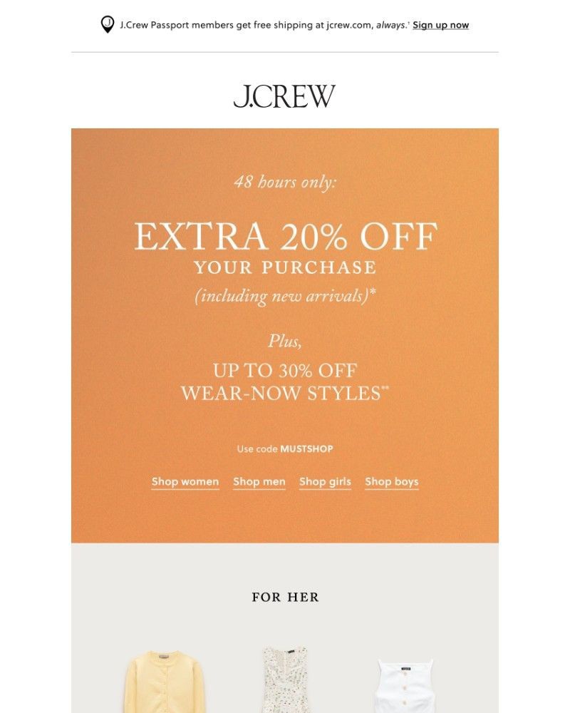 Screenshot of email with subject /media/emails/48-hours-only-extra-20-off-your-entire-purchase-7f9aa0-cropped-4e0be73e.jpg