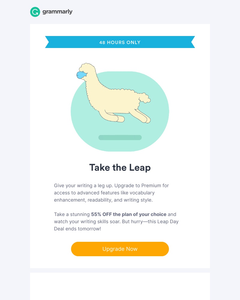 Screenshot of email with subject /media/emails/48-hours-only-get-55-off-with-our-leap-day-sale-1-cropped-be304257.jpg