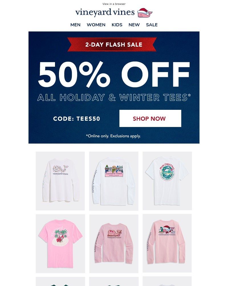 Screenshot of email with subject /media/emails/48-hrs-only-50-off-holiday-winter-tees-f65361-cropped-a86ba452.jpg