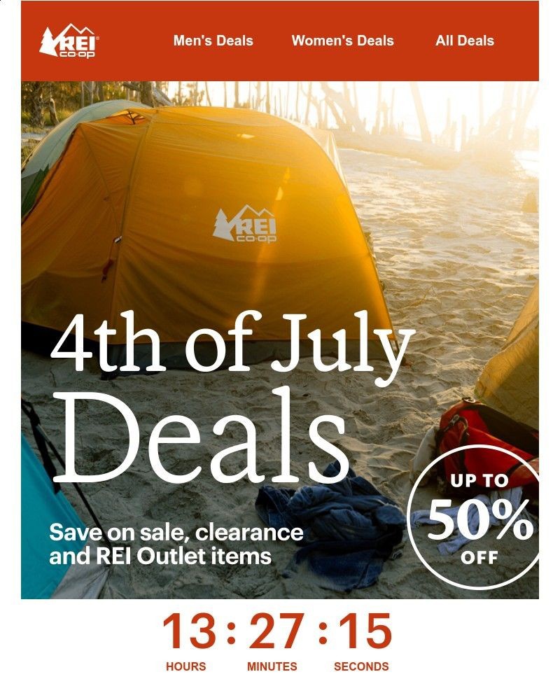 Screenshot of email sent to a REI Co-op Newsletter subscriber